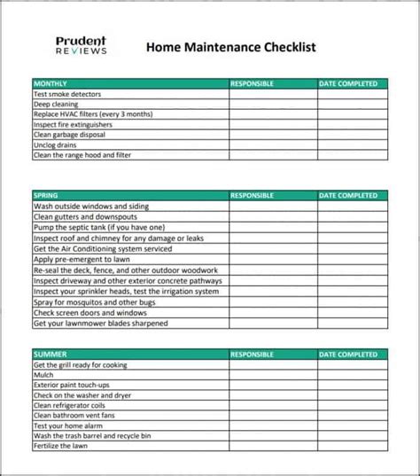 The Ultimate Home Maintenance Checklist Printable