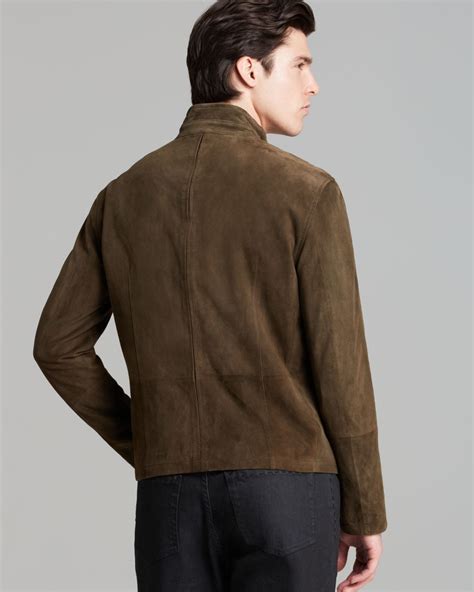 John Varvatos Collection Suede Split Seam Jacket In Brown For Men Lyst