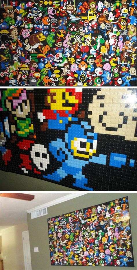 A Classic Gaming Lego Mosaic Lego Wall Lego Mosaic Lego