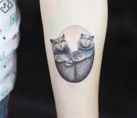 Two Cats Tattoo By Jefree Naderali Photo 28931