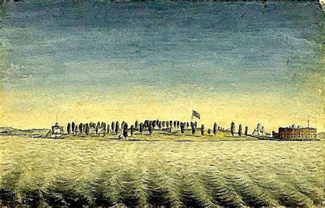 Governors Island From Manhattan 1825 Mixed Media By Dwight Goss