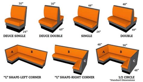 Booth Seating Dimensions 72 Wide For 3 People Dining Room In 2019