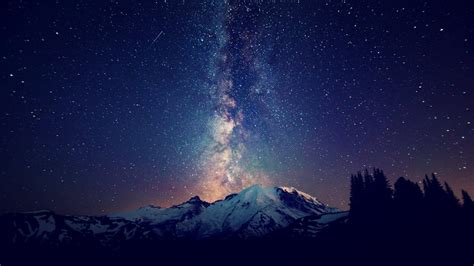 Night Galaxy Nature Space Sky Milky Way Moonlight Night Sky