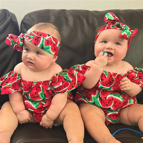 Toddler Infant Cute Newborn Baby Girls Clothes Watermelon Bodysuit