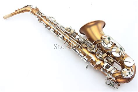New Professional Nickel Plated Coffee Brass Plated Alto Saxophone Eb