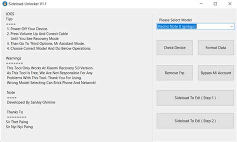 Download Sideload Unlocker V11 Redmi Xiaomi Micloud Erase Frp Unlocktool Iaasteam