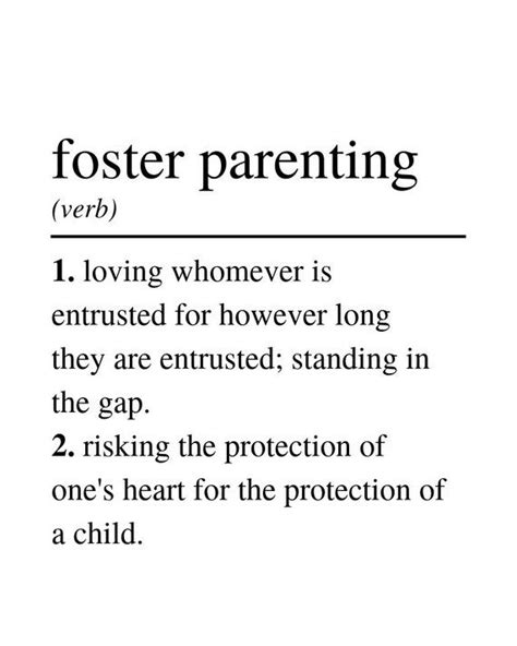 Foster Parenting Definition Digital Download Print Foster