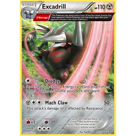 Excadrill 97160 Xy Primal Clash Rare Holo Pokemon Card Near Mint Tcg