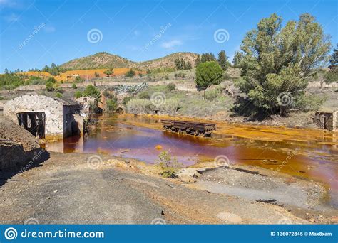 Remains Of The Old Mines Of Riotinto In Huelva Spain Stock Image