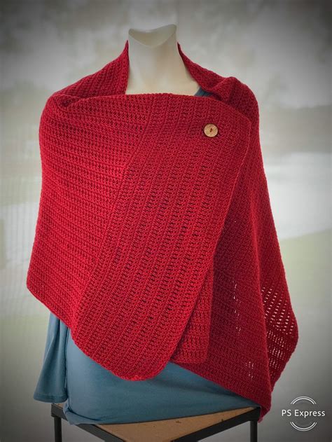 Handmade Shawl Wrap With Button Etsy