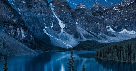 Moraine Lake At Night By Andrey Beautiful Pinterest Beautiful