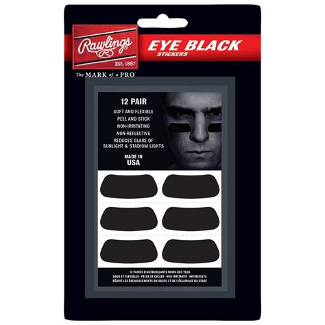 Rawlings Eye Black Patches 12 Pair Sportwheels Sports Excellence