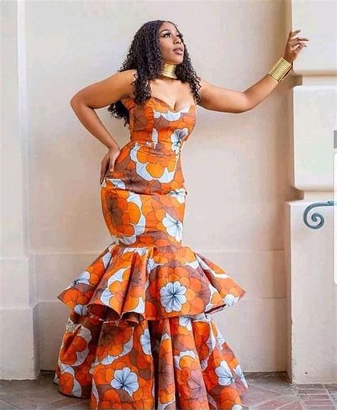 Modern Lobola Outfits Zimbabwe Modele Robe Sirene Africaine African Wax Prints Wedding Dress