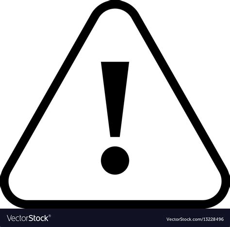 Black Triangle Exclamation Mark Icon Warning Sign Vector Image