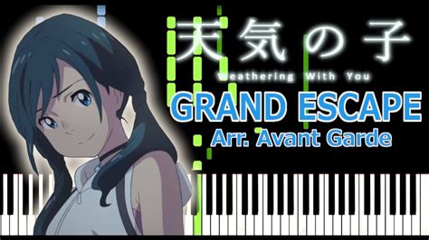 Tenki No Ko Grand Escape Piano Tutorialグランドエスケープ ピアノ Radwimps