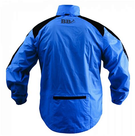 Heavy Rain Blue Jacket 100 Waterproof High Visibility Running Top