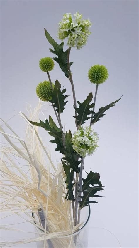 Maybe you would like to learn more about one of these? Allium thistle globe flower white ball bud artificial faux ...