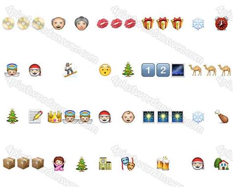 100 Pics Christmas Emoji Level 21 40 Answers 4 Pics 1 Word Daily