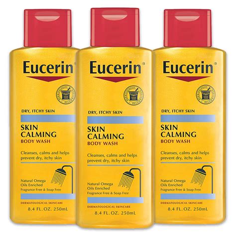 Eucerin Skin Calming Dry Skin Body Wash Oil Fragrance Free 84 Ounce