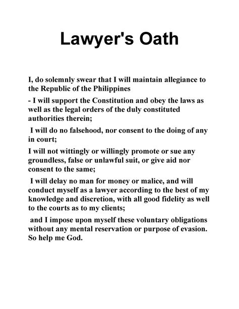 Lawyer Oath Lawyers Oath I Do Solemnly Swear That I Will Maintain