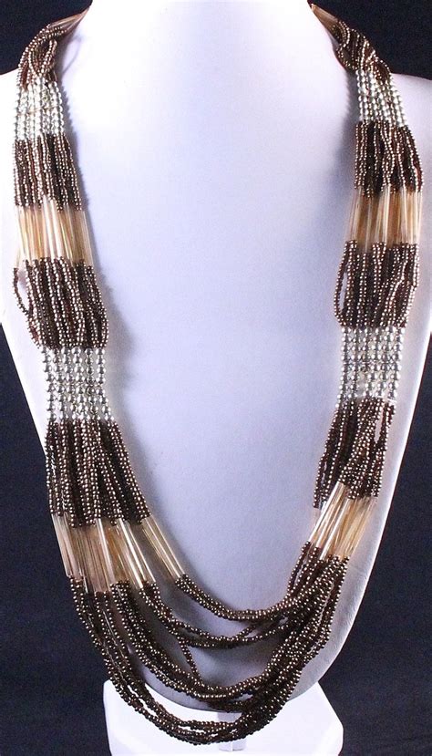 Vintage Long Multi Strand Beaded Necklace By Paststore Multi Strand