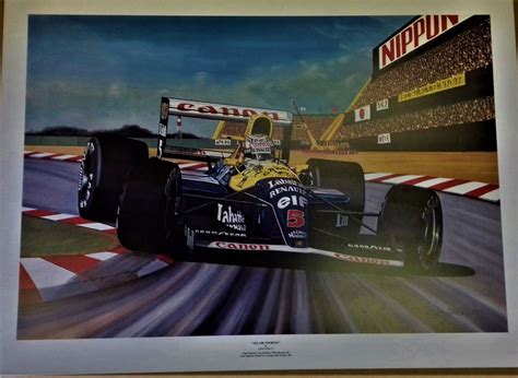 Nigel Mansell 78 5 X 57 5 Cms Limited Edition F1 Art Print By Colin Carter Ebay