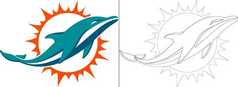 As an amazon associate i earn from qualifying purchases. Dolphins logo coloring page | Miami dolphins logo ...