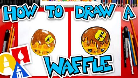 How To Draw A Funny Waffle Art For Kids Hub