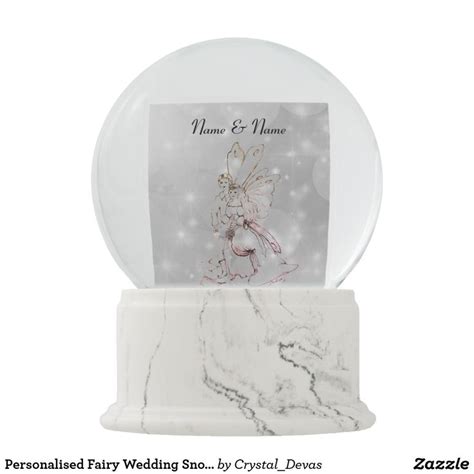 Personalised Fairy Wedding Snow Globe Wedding T Zazzle Snow