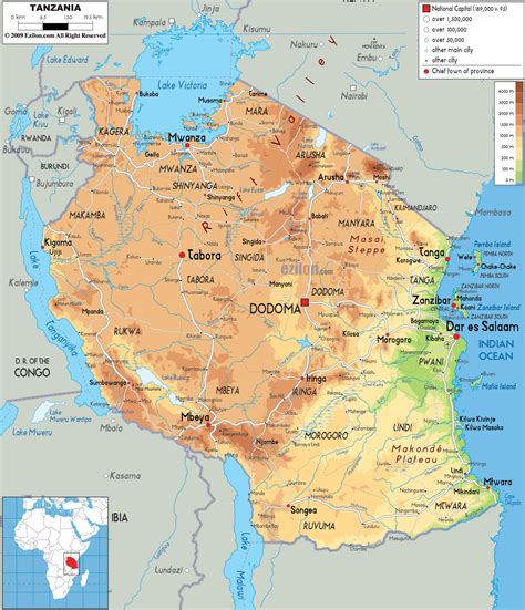 Map Of Tanzania Travelsmapscom