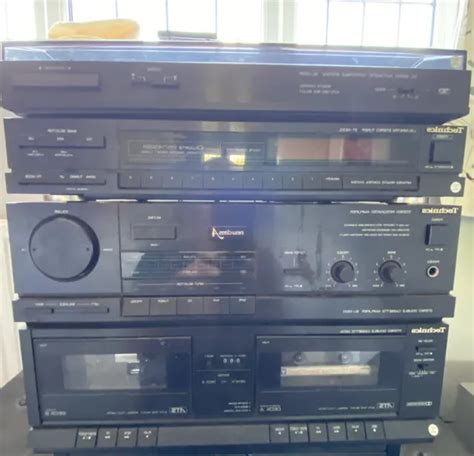 Technics Hifi Stereo Stack System With Turntable Cassette Deck Cd Tuner