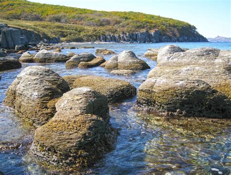 Boulders In The Sea Stock Image Image Of Exterior Blue 63435479
