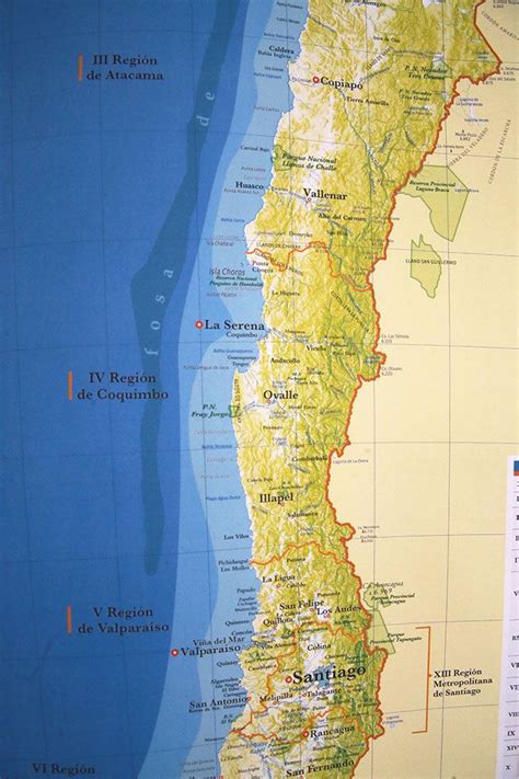 Mapa Físico De Chile Actualizado 2023 Lámina Mappin