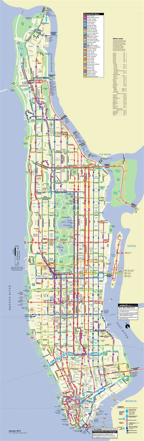 Mapa Y Plano De Bus De Nueva York Estaciones Y Lineas