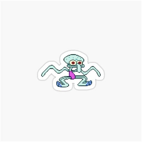 Dancing Squidward Sticker For Sale By Chealey Redbubble