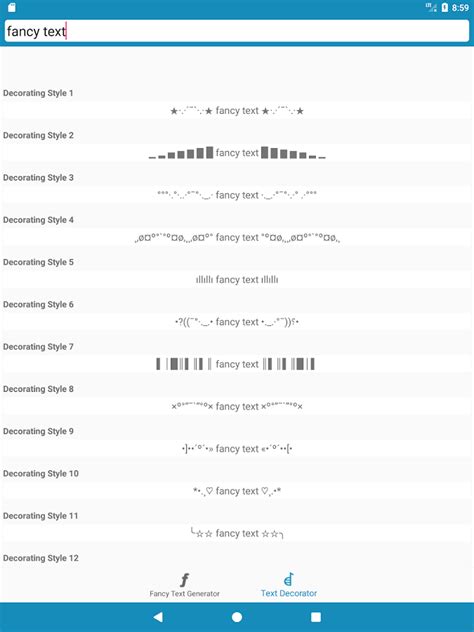 You can not only generate elegant texts but also you get many manual customizing options. Cool Fancy Text Generator - Stylish Text Fonts - Android ...