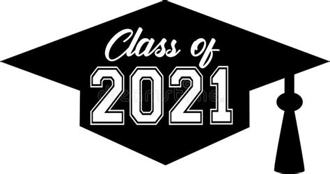 Class Of 2021 Graduation Banner Inside Cap Royalty Free Illustration In