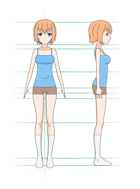 Amvworld ~ How To Draw An Anime Girl Body Step By Step Tutorial