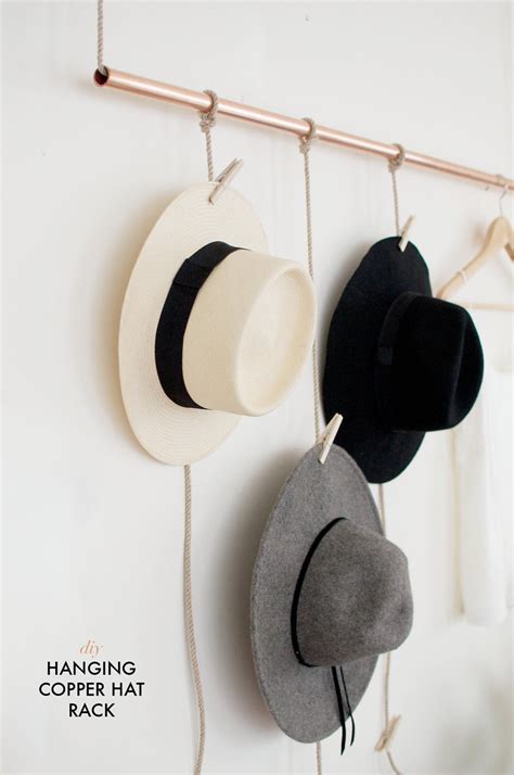 At store supply warehouse, we provide retailers with a variety of peg hooks for slat wall, grid wall, and slotted standards. DIY Hanging Copper hat Rack | A Pair & A Spare