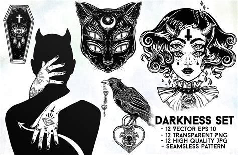 Darkness Set ~ Illustrations ~ Creative Market