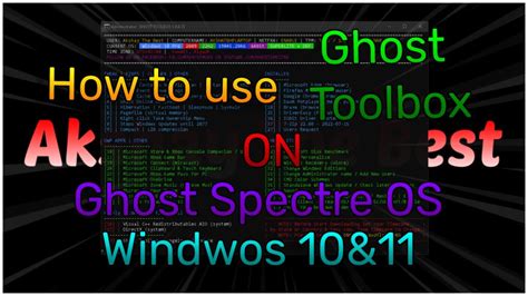 How To Use Ghost Toolbox In Ghost Spectre Os Ghost Toolbox Tutorial