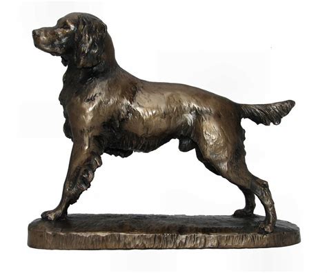 Springer Spaniel Dog Bronze Sculpture By David Geenty New And Boxed Ideal