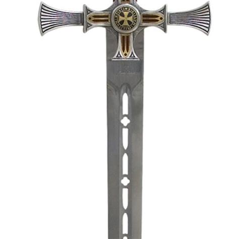 Espada Templaria Damasquinada Aceros De Toletum