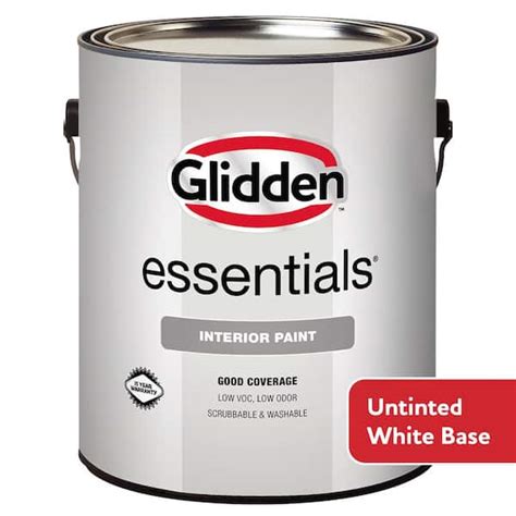Glidden Essentials 1 Gal Pure White Base 1 Eggshell Interior Paint Gle
