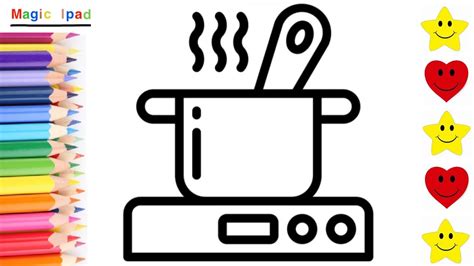Como Dibujar Una Olla De Cocina Dibujos Ni Os How To Draw A Cooking