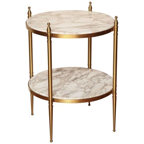 Check out our gold side table selection for the very best in unique or custom, handmade pieces from our coffee & end tables shops. Two-Tiered Small Round Side Table at 1stdibs