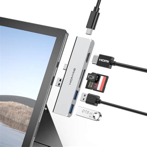 Surface Pro 7 Usb C Hub Hommie 6 In 2 Type C Hub Adapter Dock Station