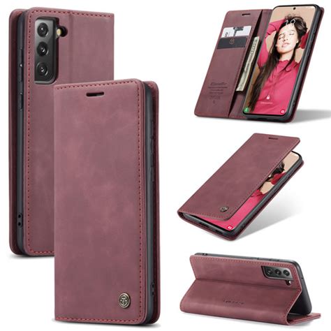 Caseme Samsung Galaxy S21 Fe Soft Slim Magnetic Flip Leather Wallet