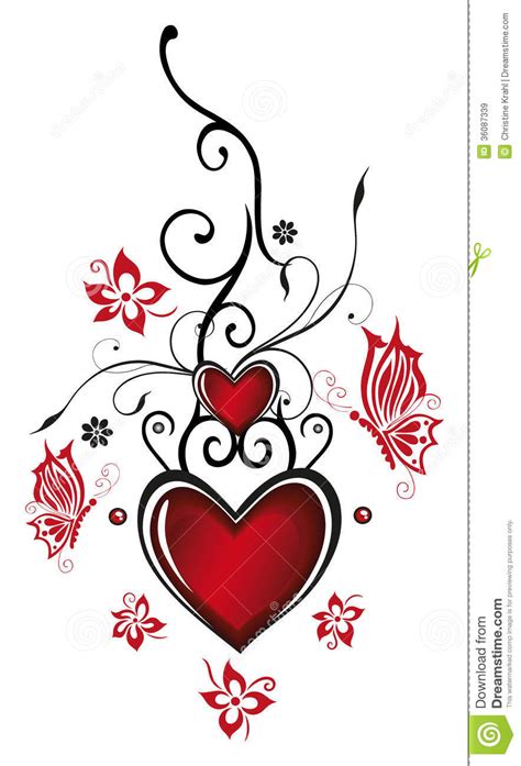 You can print them for free directly on website. Hearts with flowers stock vector. Illustration of design - 36087339