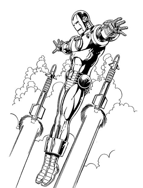 For coloring the illustrations, the boys will need. Iron Man Flying Coloring Page | Avengers coloring pages ...